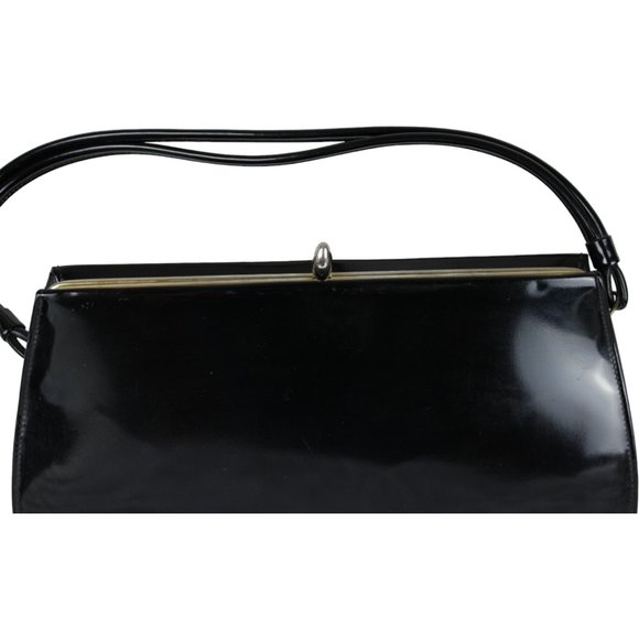 Vintage Theodor California Top Handle Bag Metal Frame Purse Faux Leather PU74 - Picture 3 of 8